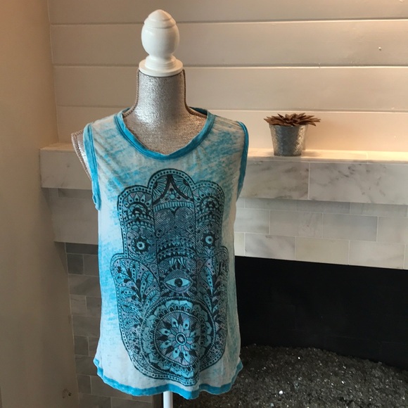 L.O.L. Vintage Tops - L.O.L. Vintage Hamsa Printed Tank - Preloved!